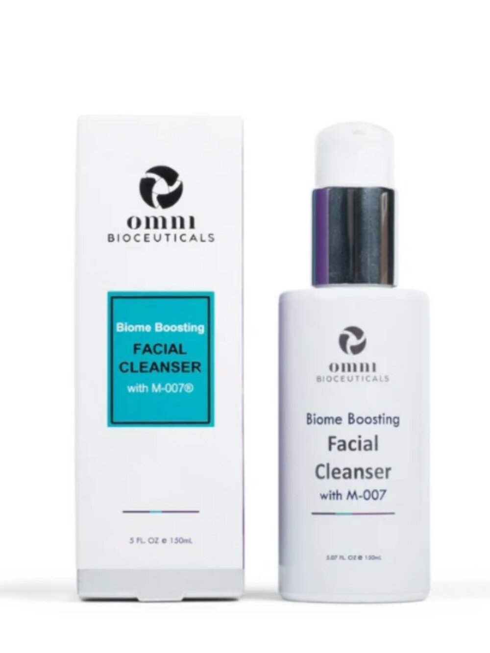 NWT Omni Bioceuticals Biome Boosting Facial Cleanser with M-007® 5 fl oz / 150 m